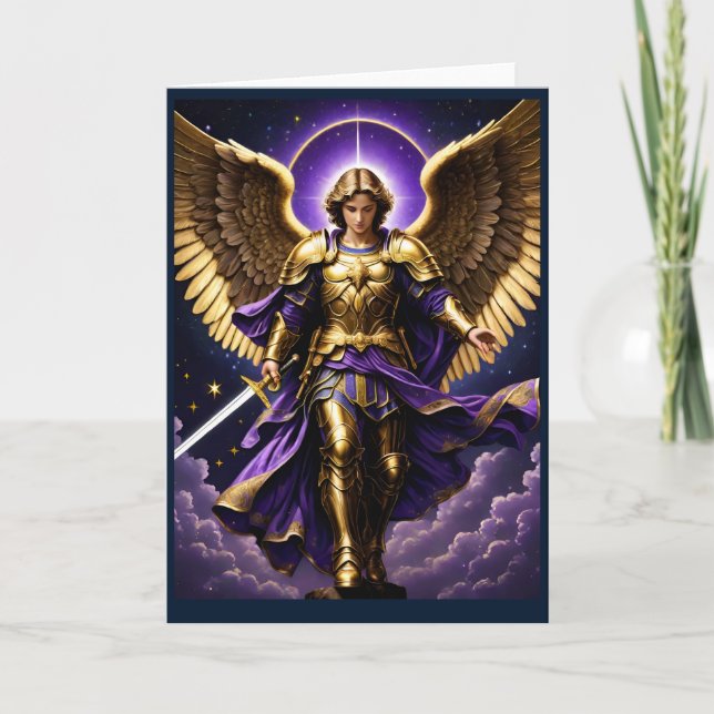 St Michael the Archangel Roman Catholic Holiday Card (Front)