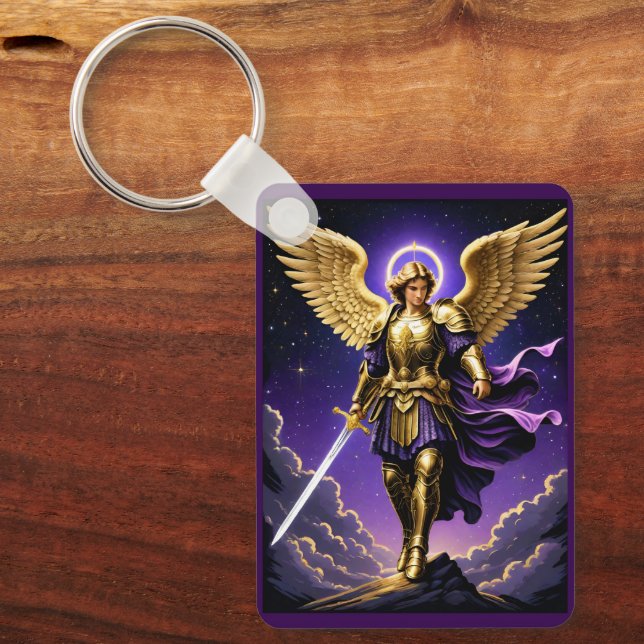 St Michael the Archangel Roman Catholic Key Ring (Front)