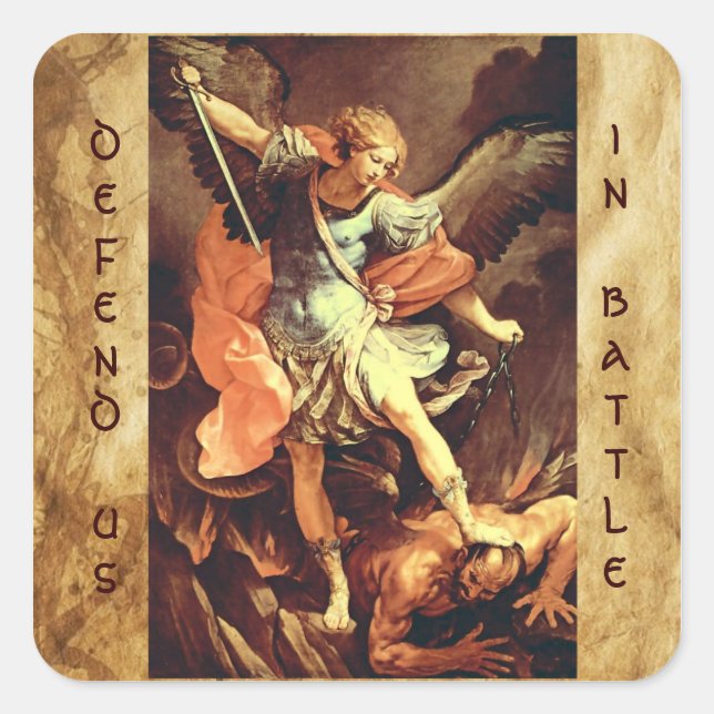 St. Michael the Archangel Square Sticker (Front)