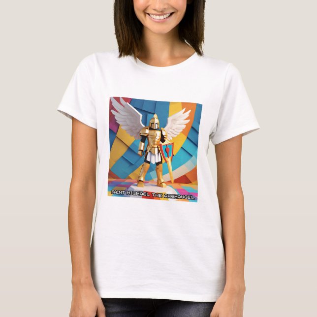 St. Michael the Archangel T-Shirt Catholic Tee (Front)
