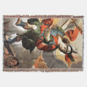 St Michael the Archangel Throw Blanket