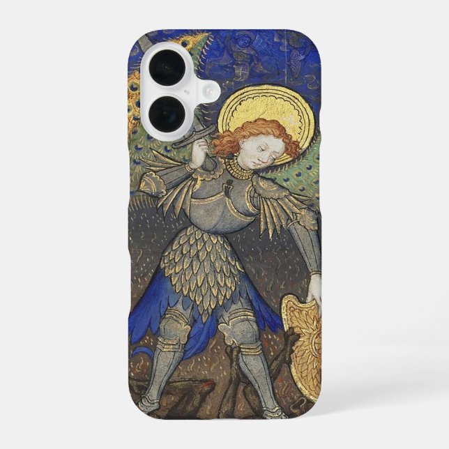St. Michael the Archangel with Devil iPhone 16 Case (Back)