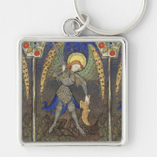 St. Michael the Archangel with Devil Key Ring