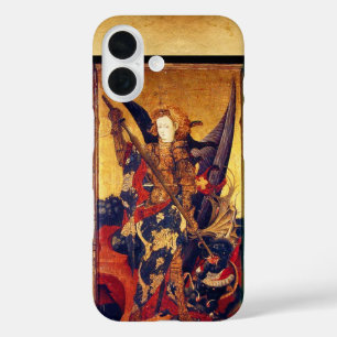 St. Michael Vanquishing Devil as Mediaeval Knight iPhone 16 Case