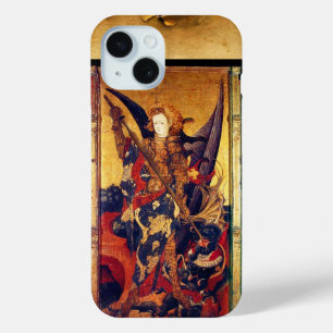 St. Michael Vanquishing Devil as Mediaeval Knight iPhone 15 Case