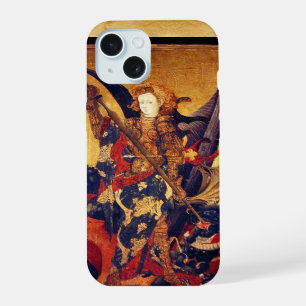 St. Michael Vanquishing Devil as Mediaeval Knight iPhone 15 Case