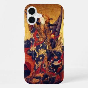 St. Michael Vanquishing Devil as Mediaeval Knight iPhone Case