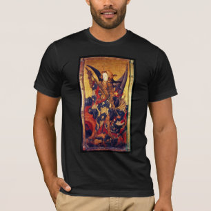 St. Michael Vanquishing Devil as Mediaeval Knight T-Shirt