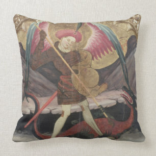 St Michael Vanquishing Evil, c.1480 (tempera on pa Cushion