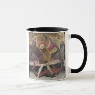 St Michael Vanquishing Evil, c.1480 (tempera on pa Mug
