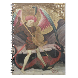 St Michael Vanquishing Evil, c.1480 (tempera on pa Notebook
