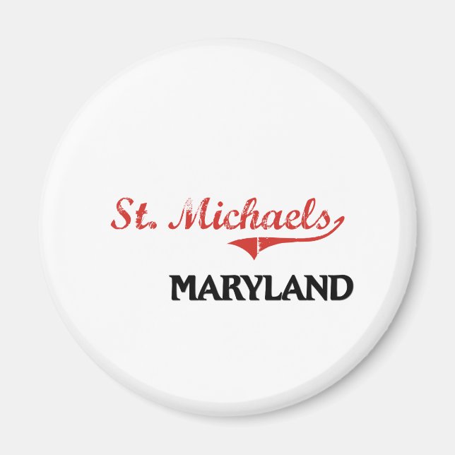 St. Michaels Maryland City Classic Magnet (Front)