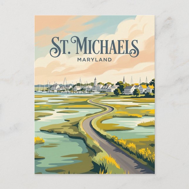St. Michaels Maryland Postcard (Front)