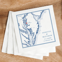 St. Michaels MD Chesapeake Bay Map Wedding
