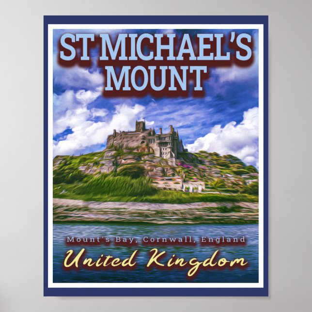 ST MICHAELS MOUNT - MOUNTS BAY CORNWALL ENGLAND POSTER (Front)