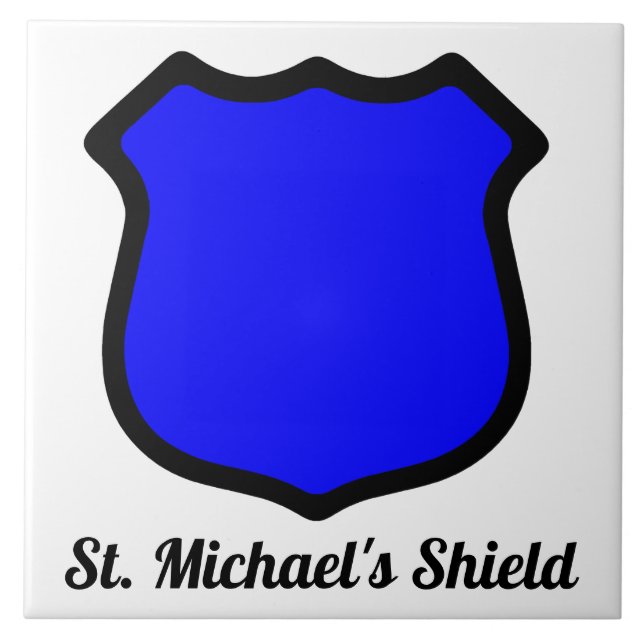 St. Michael's Shield Ceramic Tile (Front)