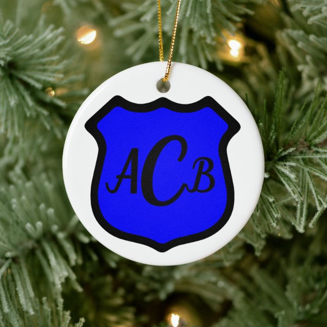 St. Michael's Shield (Style 1) Circular Ceramic Ornament (Tree)