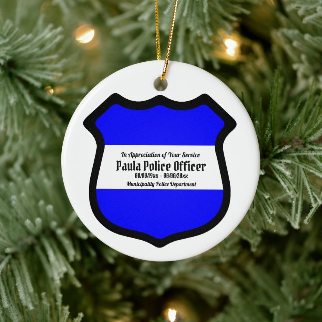 St. Michael's Shield (Style 2) Circular Ceramic Ornament (Tree)