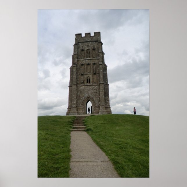 St Michael's Tower on Glastonbury Tor Poster (Front)