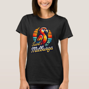 St Milburga Wild Birds Parrot Shropshire Day Catho T-Shirt