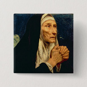 St. Monica 15 Cm Square Badge