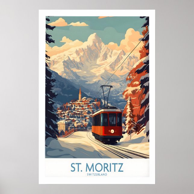 St Moritz Poster Switzerland 1 (Front)