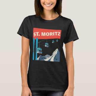 St. Moritz Skiing - Retro St. Moritz Ski  T-Shirt