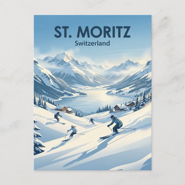 St. Moritz Switzerland Postcard (Front)