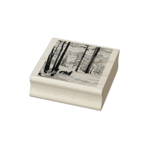 St. Moritz Vintage Skiers Alpine Elegance Art Rubber Stamp