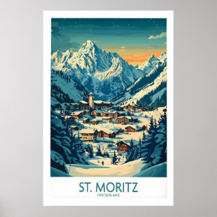 St Moritz Wall Art Print - Switzerland 1