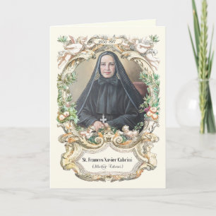 St. Mother Cabrini Catholic Religious Nun Prayer Card