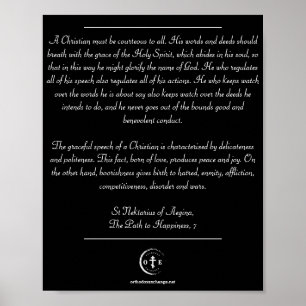 St Nektarios On Christian Behavior Poster