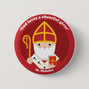 St. Nicholas 6 Cm Round Badge
