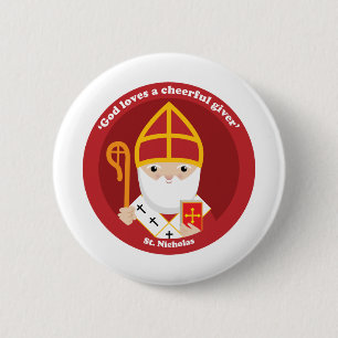 St. Nicholas 6 Cm Round Badge