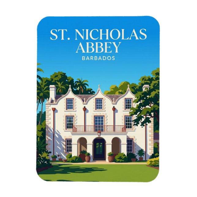 St. Nicholas Abbey Barbados Magnet (Vertical)