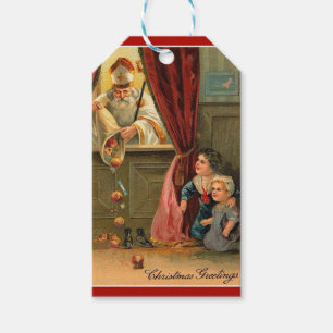 St. Nicholas Children Fruit Toys Feast Christmas Gift Tags