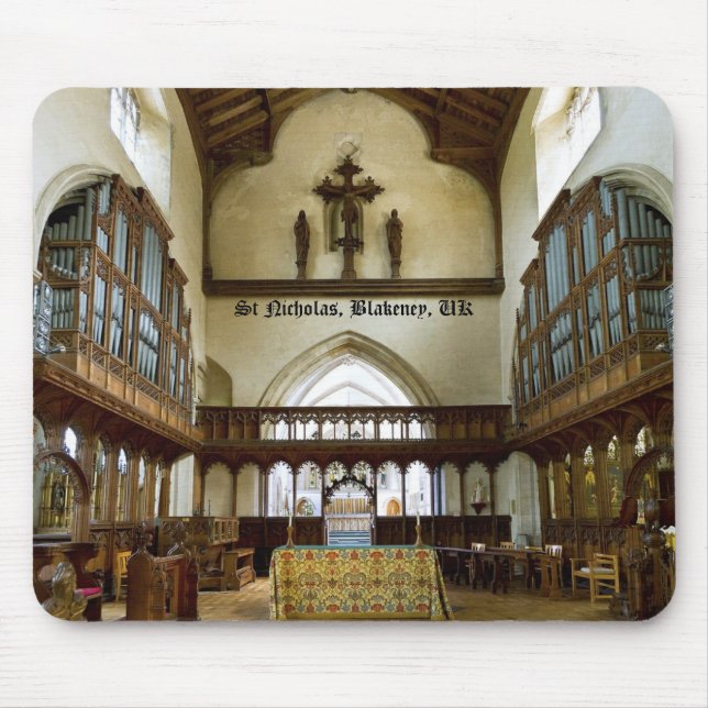 St Nicholas Church, Blakeney UK mousepad (Front)
