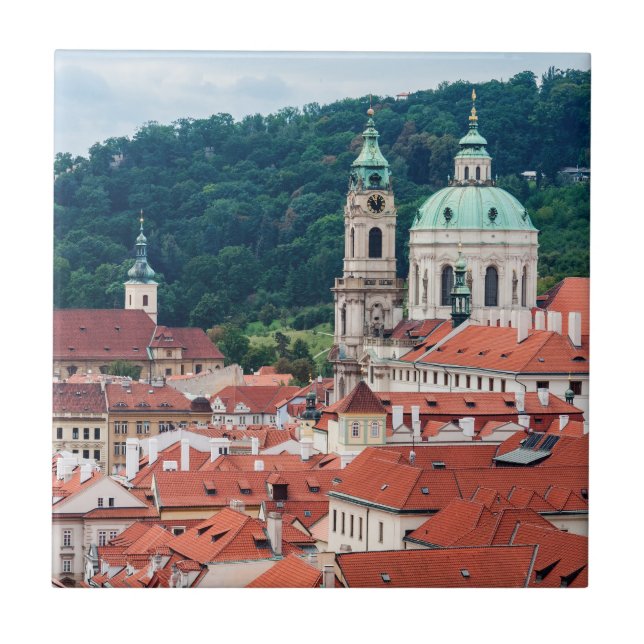 St. Nicholas Church - Prague, Czech Republic Ceramic Tile (Front)