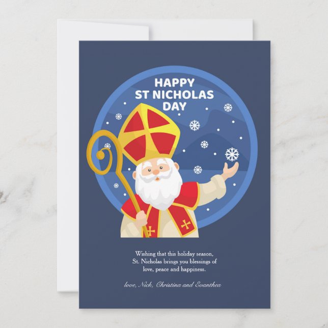 St. Nicholas Day Greeting Card (Front)