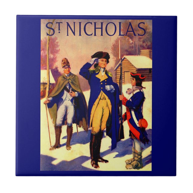 St. Nicholas February 1929 George Washington cover Ceramic Tile (Front)