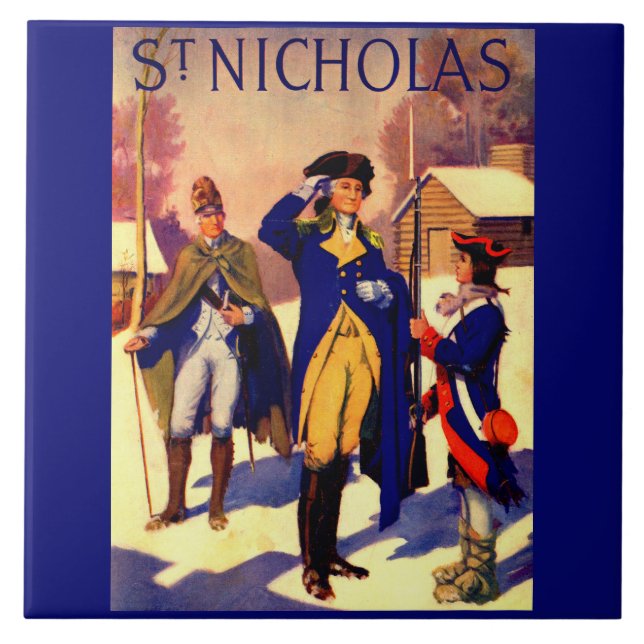 St. Nicholas February 1929 George Washington cover Ceramic Tile (Front)