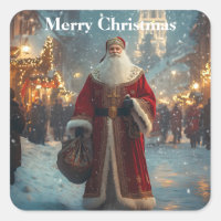 St. Nicholas in a Festive Snowy Village