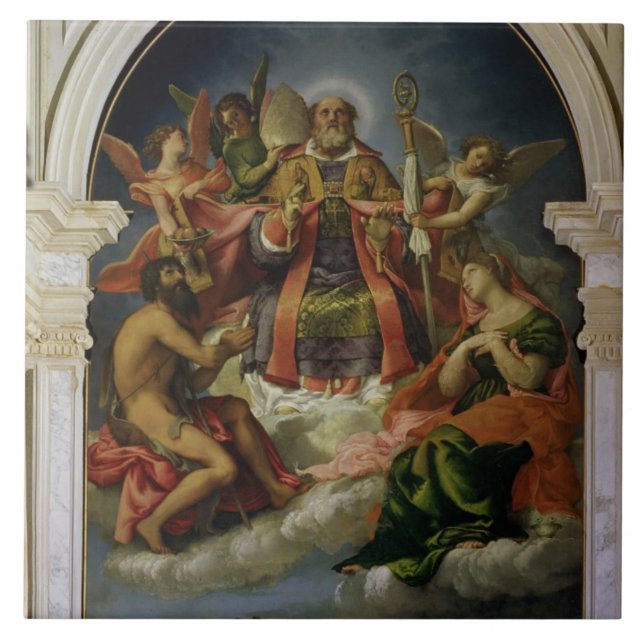 St. Nicholas in Glory with Saints Ceramic Tile (Front)