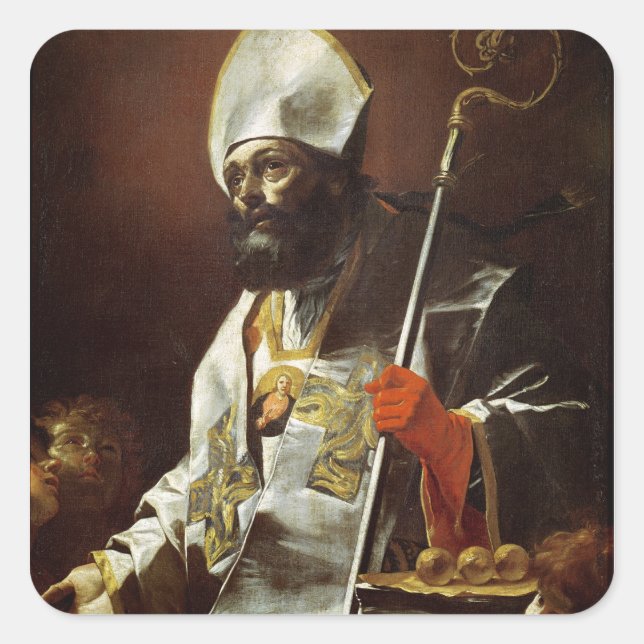 St. Nicholas of Bari Square Sticker (Front)