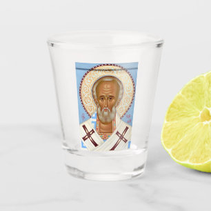 St. Nicholas of Myra Byzantine Orthodox Icon Shot Glass