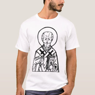St. Nicholas of Myra Byzantine Orthodox Icon T-Shirt