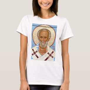 St. Nicholas of Myra Byzantine Orthodox Icon T-Shirt