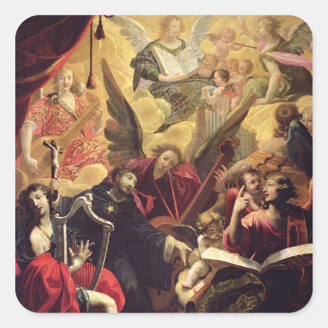 St. Nicholas of Tolentino Square Sticker (Front)