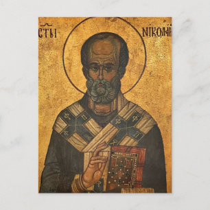 St. Nicholas Orthodox Christian Icon Postcard