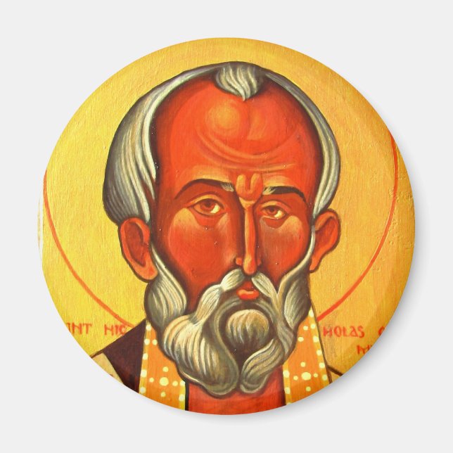 St. Nicholas Orthodox icon magnet (Front)